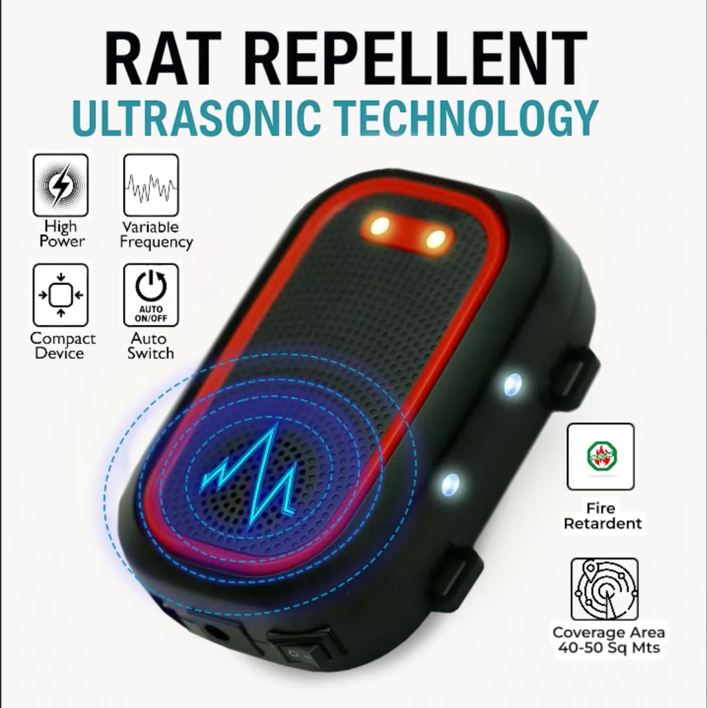 BubblyMinds Ultrasonic Car Rat Repeller — 5th Gen | Plug & Play | Protects Engine from Rat Damage